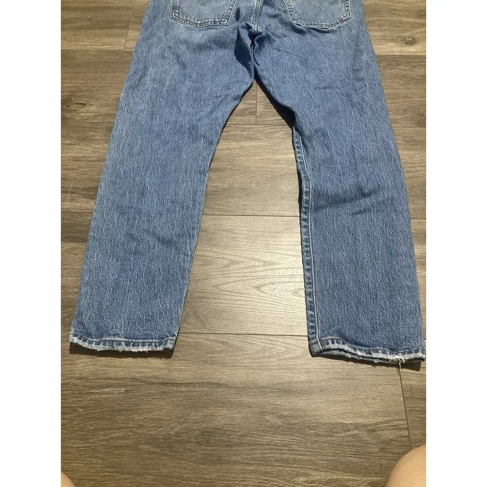 Levi's 501 Women's Jeans Medium Wash Button Fly Size 31x28 High Rise Boho Slim
